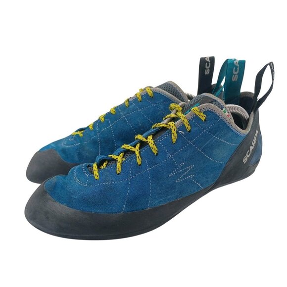 Scarpa Helix Shoes Mens Size 12.5 Suede Climbing Lace Up Comfort Made Italy 7000 - Picture 1 of 14